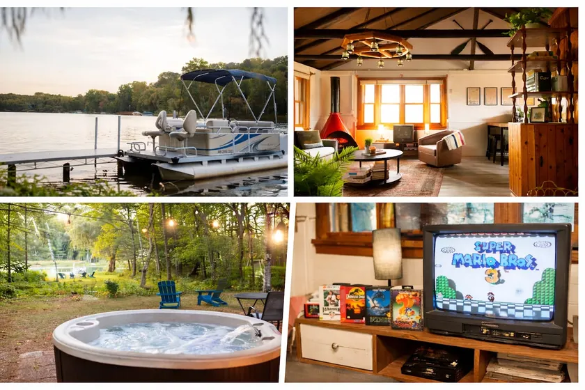 Nostalgic Lakehouse with Pontoon, HotTub & VHS - Image 1