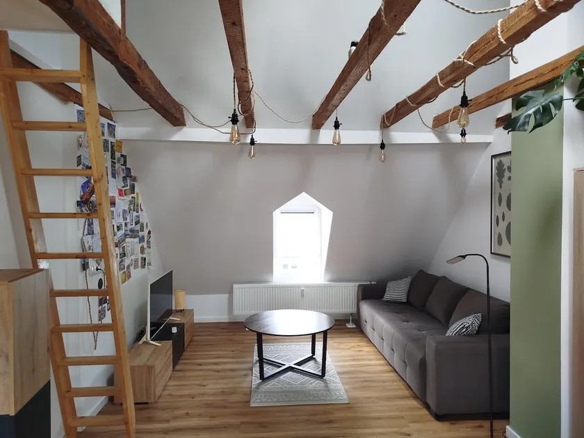 Renovated apartment above the rooftops of the city - Image 1