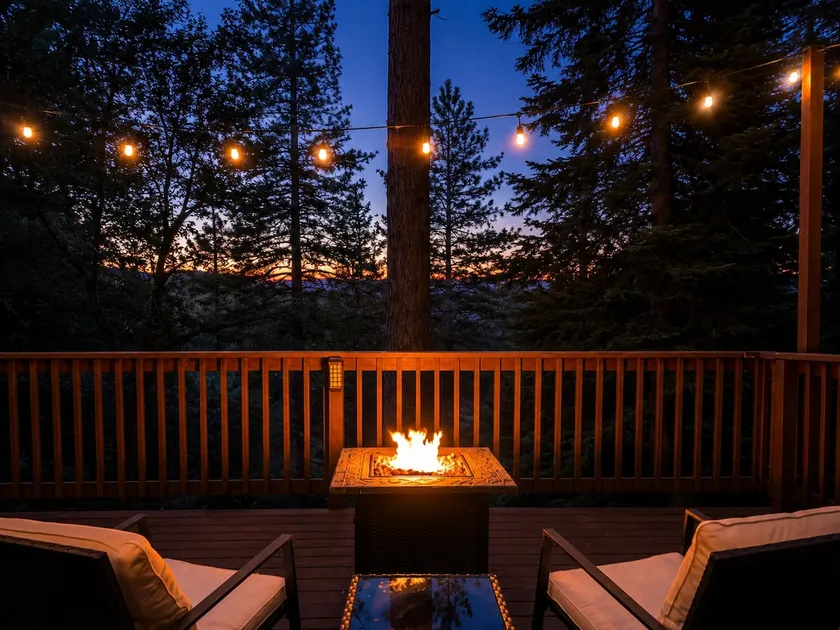 The Oak & Ember Cabin | Fireplace • Screening Room - Image 1