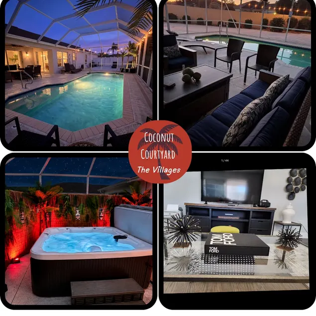 The Coconut Courtayrd-Private Pool& Tiki Hot Tub-Minutes From Fun-Walk 2 Golf - Image 1