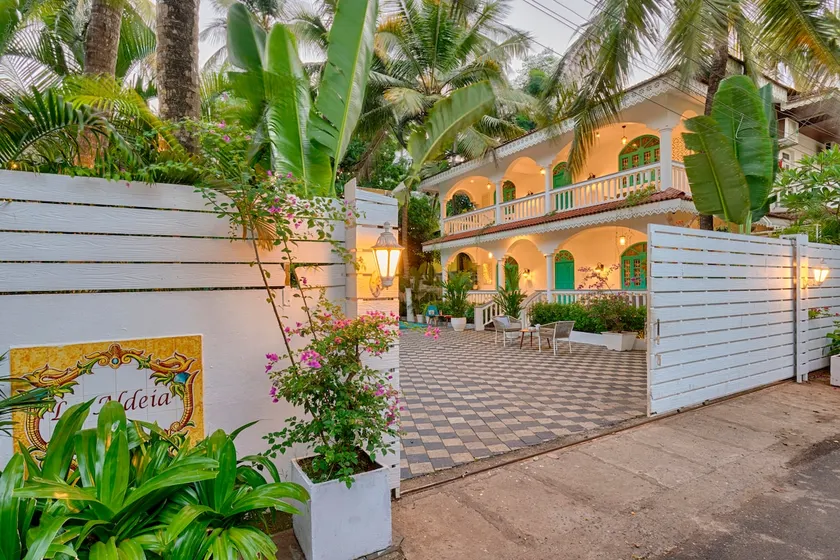 Sleek White 8BDR Villa Near Baga Beach - Image 1