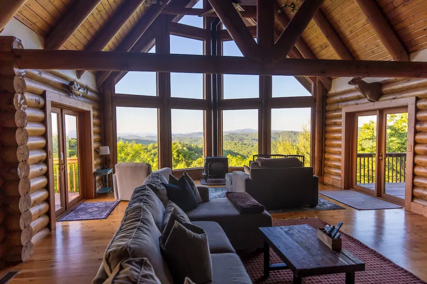 MntTop LogCabin VIEWS-HotTub-WoodStove-Sauna-Games - Image 1