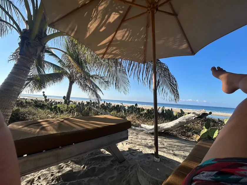 Tortuga Cabin, made of adobe, is located oceanfront. - Image 1
