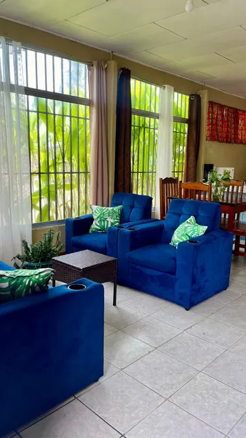 Blue House with Pool and Air-Conditioning - Image 1