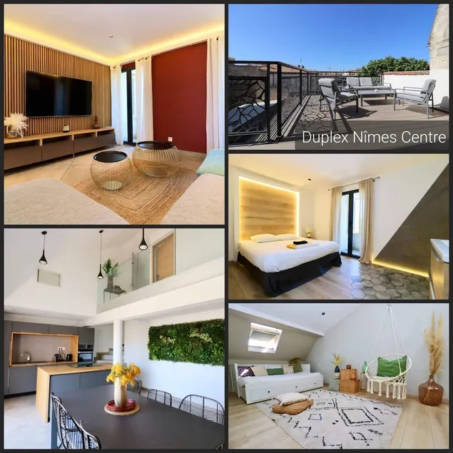 📍Duplex 120 m2 terrace overlooking Nimes🐊 - Image 1