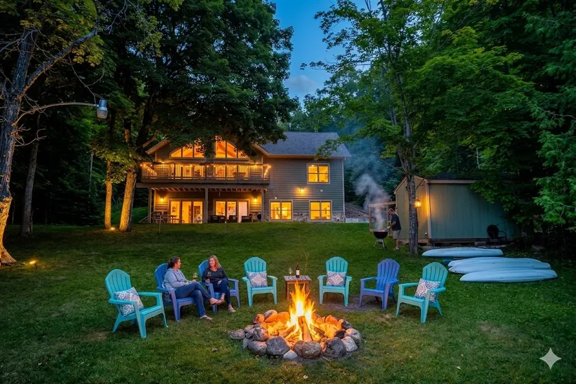 Year-Round Northwoods Lakehouse on Stanley Lake. Firepit. Sleeps 12. - Image 1