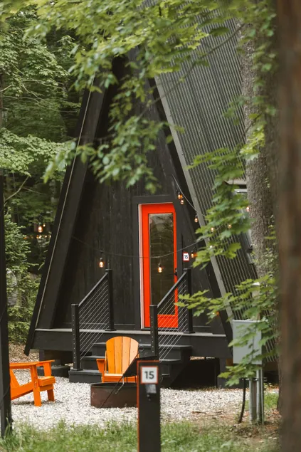 A-frame w/ towering 18ft glass wall & deck - 15 - Image 1