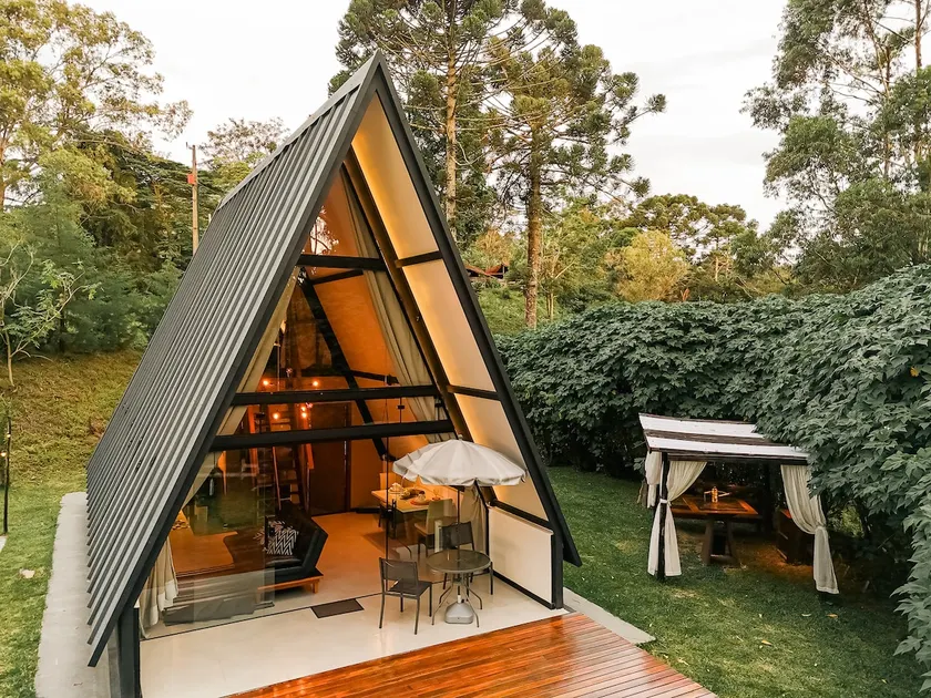 Cabin with bathtub, view, and barbecue area - Image 1