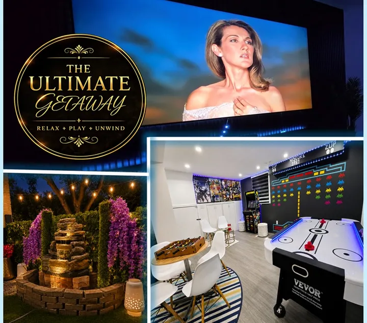 Luxe Hideaway: 98” Cinema + Arcade Game Room | YYZ - Image 1