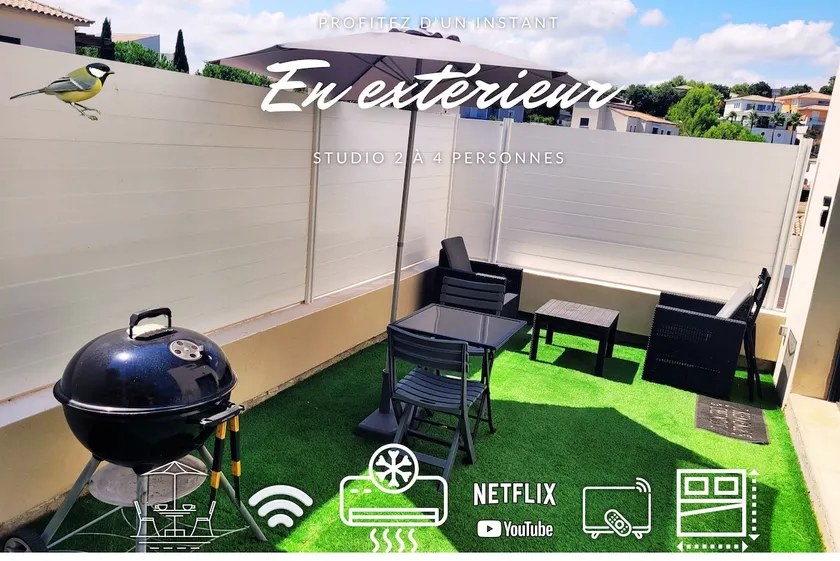 Independent, air conditioning, terrace, 20 minutes from the Palavas beaches - Image 1