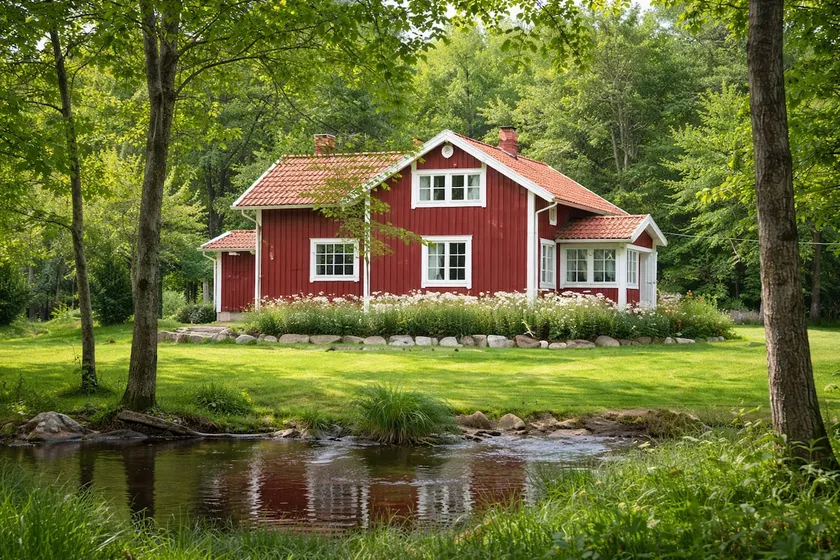 Countryside Oasis by a Stream, Pond and Fireplace - Image 1