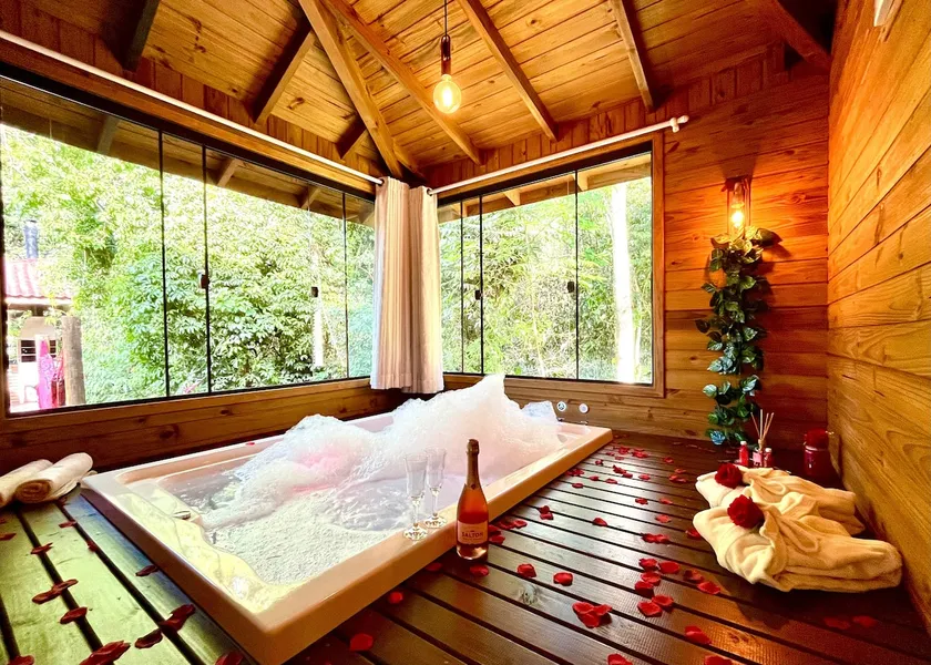 Cozy and private cabin with hot tub - Image 1