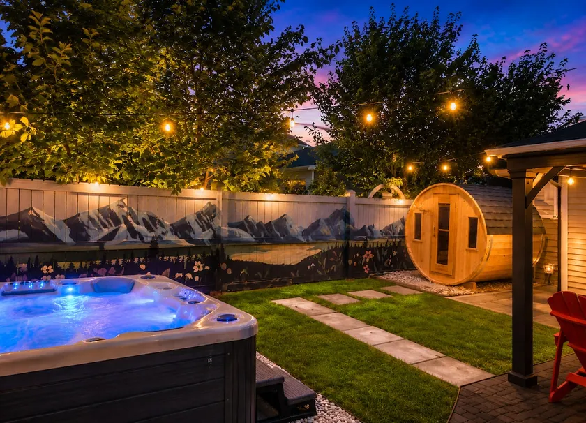 Nordic Spa Escape*HotTub*FireTable*AC*BarrelSauna - Image 1