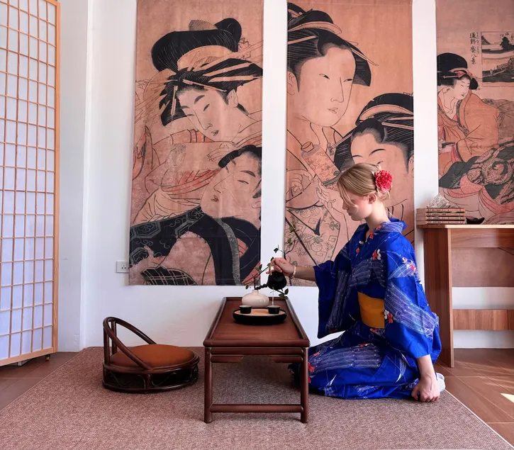 Modern Japanese Style Room Ricefiled Mountain View - Image 1