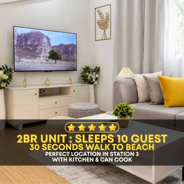 [Sleeps 10] Aesthetic 2BR w/ Kitchen | Near Beach - Image 1