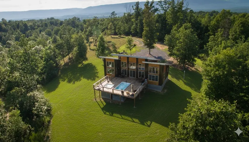 Modern Ridge-Top Sanctuary: All-Year Swim Spa - Image 1