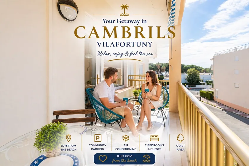 Cambrils • Sea View & 50 m Beach • Parking • A/C - Image 1