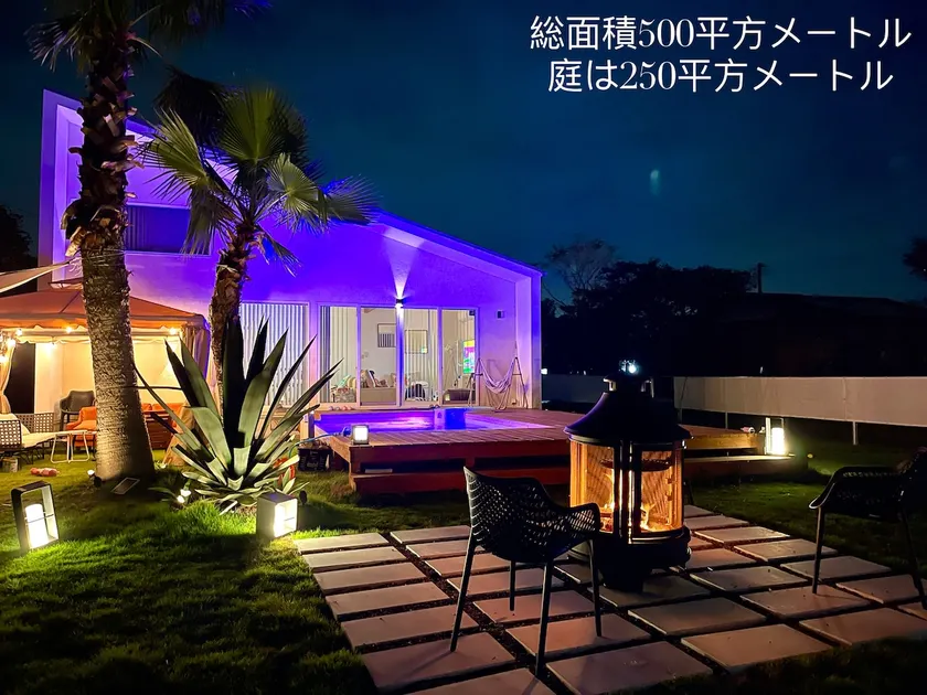 Sunshine pool villa1新筑カリフォルニア芝生プライベートサウナBBQドッグランゴルフ - Image 1