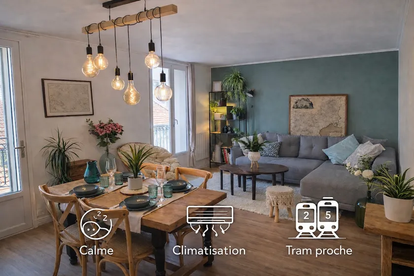 Large air-conditioned 2-bedroom apartment, bedrooms overlooking the garden - Image 1