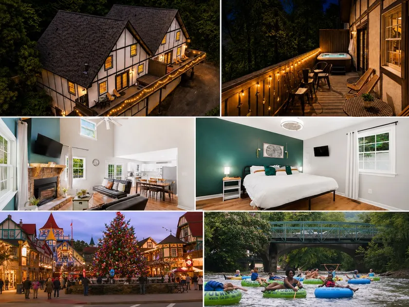 Overlooks Helen Main St! Hot Tub • Sleeps 9 - Image 1