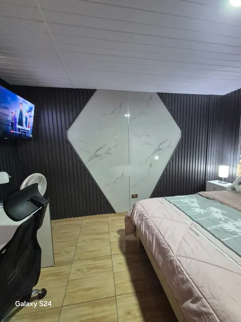 Modern: Queen-Size Bed + Desk + Plaza Vea 5 min. - Image 1