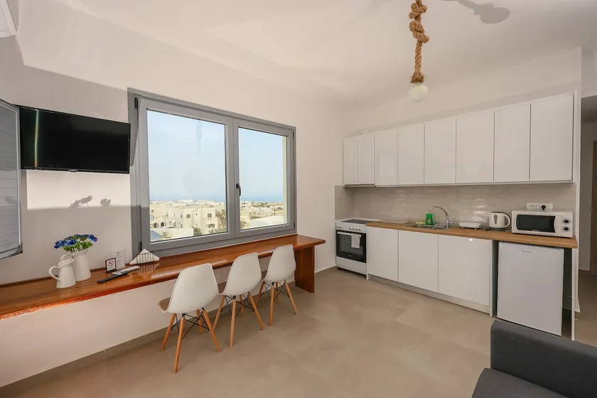Aerial | One-Bedroom Apartment with City View - Image 1