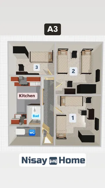 Nisay Home - 3 Room Apartment - A3 - Image 1