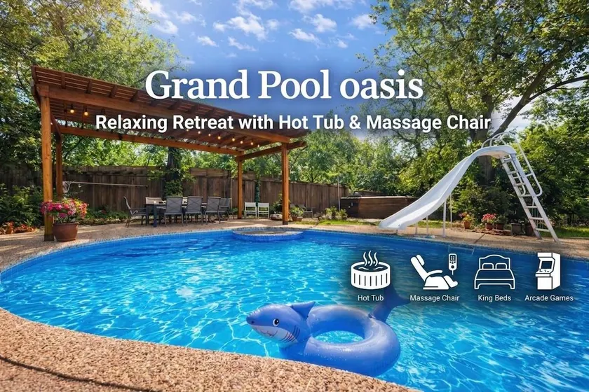 Grand Pool oasis: Massage, HotTub, Games - Image 1