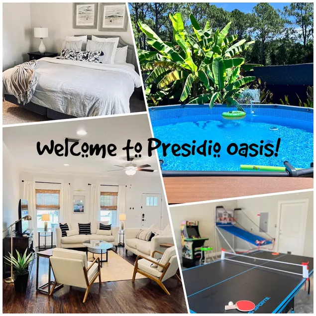 Presidio Oasis, 4brm, Pool, Gaming 4 min to beach - Image 1