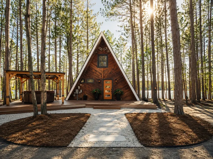 Lakefront A-Frame | Kayaks, Fire Pit & Hot Tub - Image 1
