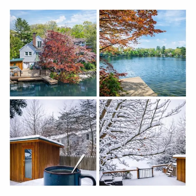 Lakefront Cedar Sauna | Dock | Balcony | Fire pit - Image 1