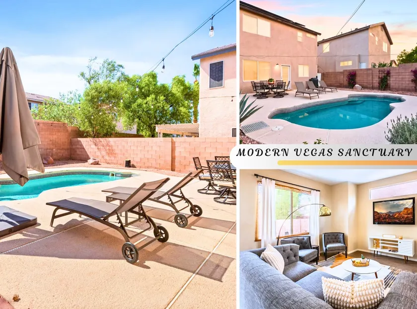 Modern Vegas Sanctuary : Pool and Workspace - Image 1