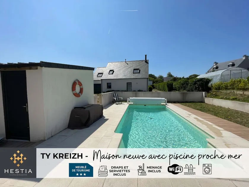 Ty Kreizh - Modern house with swimming pool near t - Image 1