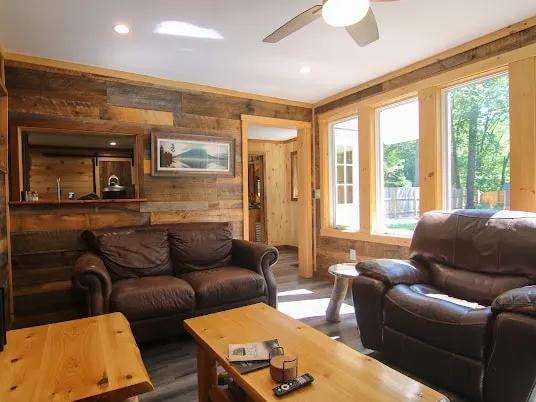 Windham Lake Retreat | Knotty Pine Cabin Fire pit - Image 1