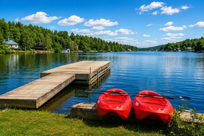 Oasis on the SHORE of the LAKE with HOT TUB and SKIING 3 minutes away - Image 1