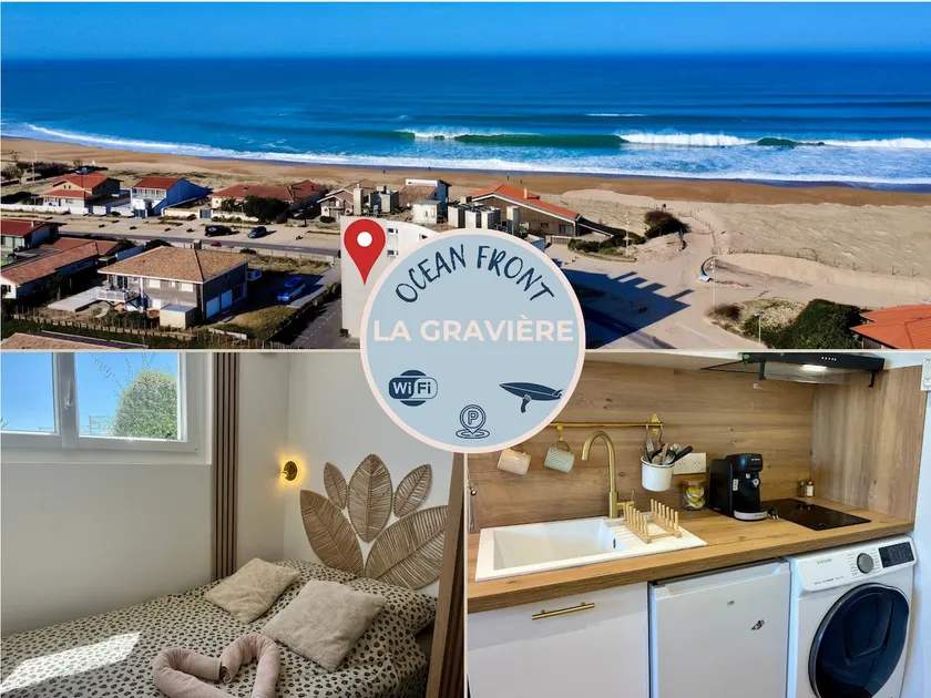 La Gravière, Cozy Studio Wifi & Parking 20M Océan Surf Plage - Image 1