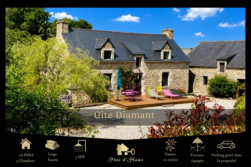 Gîte Diamant, Vallée du Scorff, Nature, Bien-être, 6 personnes - Image 1