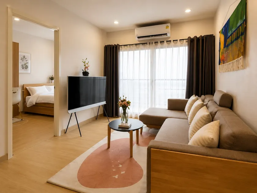 Elegant 2BR Free Skypool Gym Wifi@BTS Puchao - Image 1