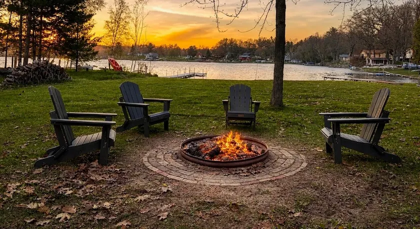 Lakefront · 60' Dock · Kayaks · Firepit Sleeps 8 - Image 1