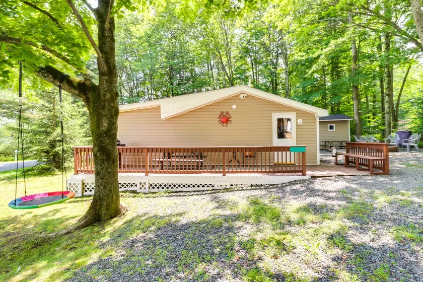 Walk to Beaches: Tree-Lined Pocono Lake Retreat! - Image 1