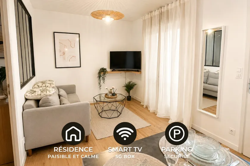 Elegant two-room apartment • Gare Paris • Parking • Fast Wi-Fi - Image 1