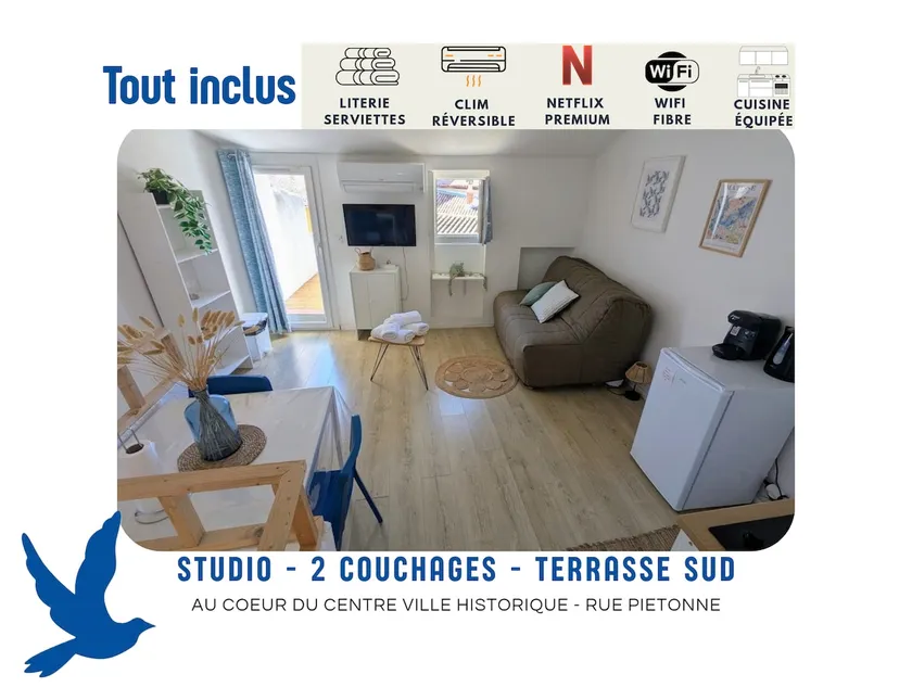 L'oiseau Bleu - Clim - Tout inclus - Terrasse - Image 1