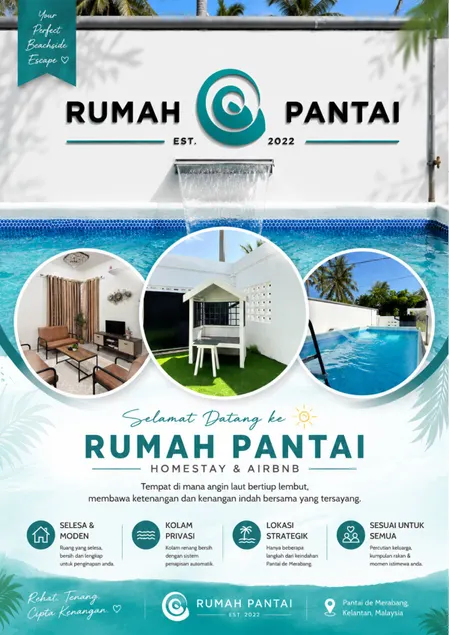 Rumah Pantai de Merabang 2-Private Pool - Image 1