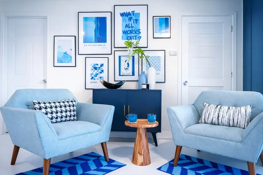 TheBlueLoftRetreat • Chic|Bright Stay near Mass St - Image 1