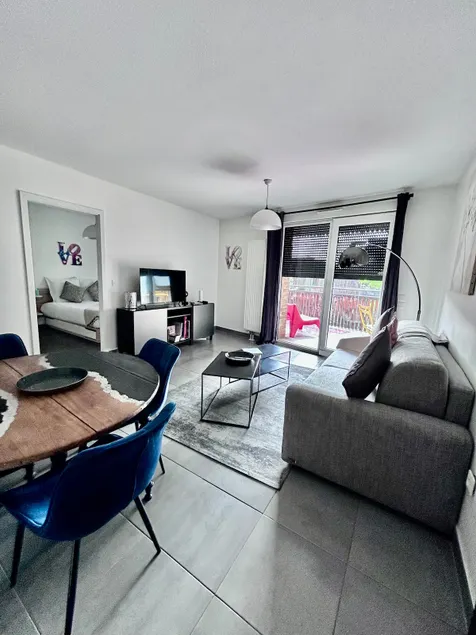 T2 lumineux cosy, terrasse, wifi, Tram D, Parking - Image 1
