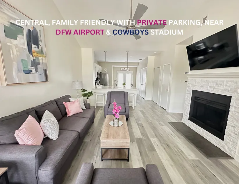 Serenity in Heart of DFW w/ PRIVATE parking & KING Bed ⭑ Min. from DFW Airport + - Image 1