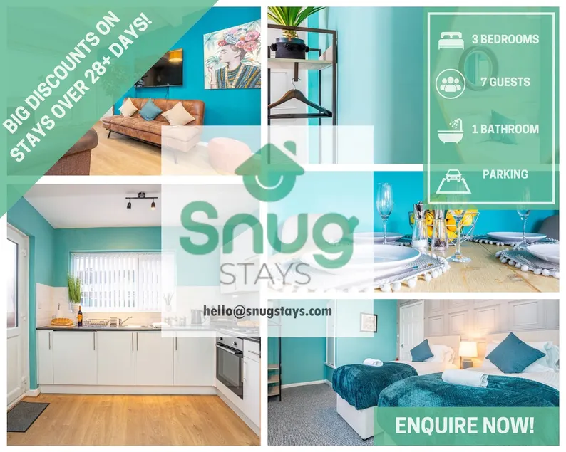 3BR w/ Parking • Ideal for Contractors & Groups - Image 1