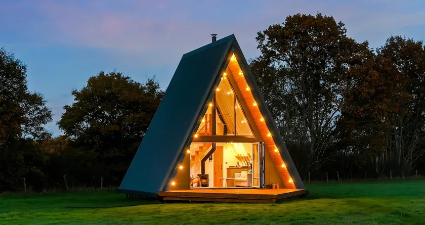 The Hazel Hide - Luxury Eco A-Frame Cabin - Image 1