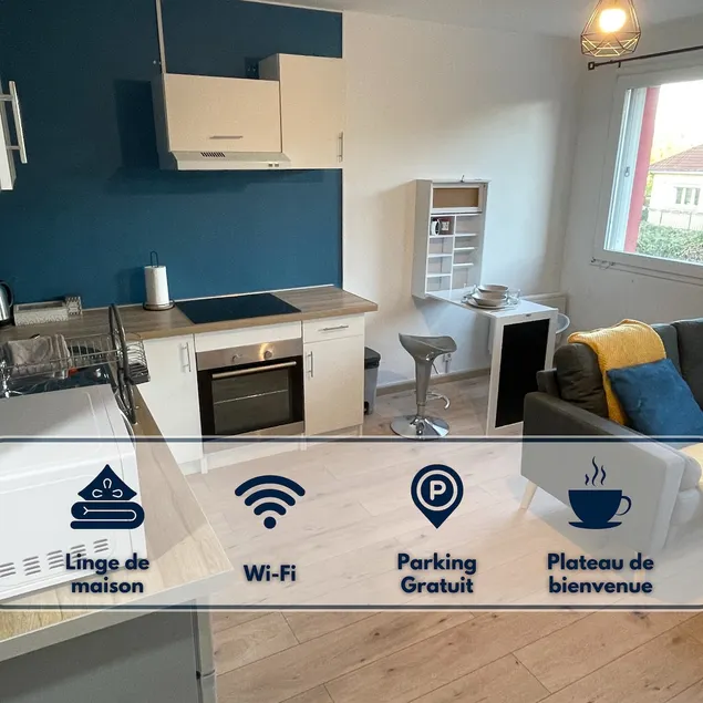 Small cozy apartment in Troyes, with parking - Image 1