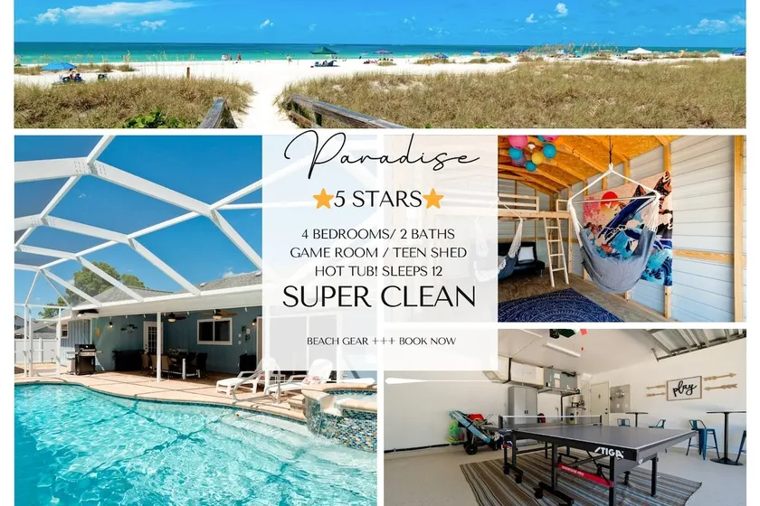 5 stars! ⭐️? HotTub&Pool-4BR/2BA  5 miles to beach! - Image 1